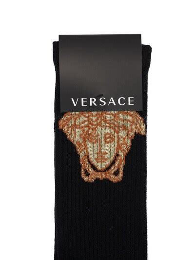 Versace Medusa Logo Cotton Blend Socks on SALE 